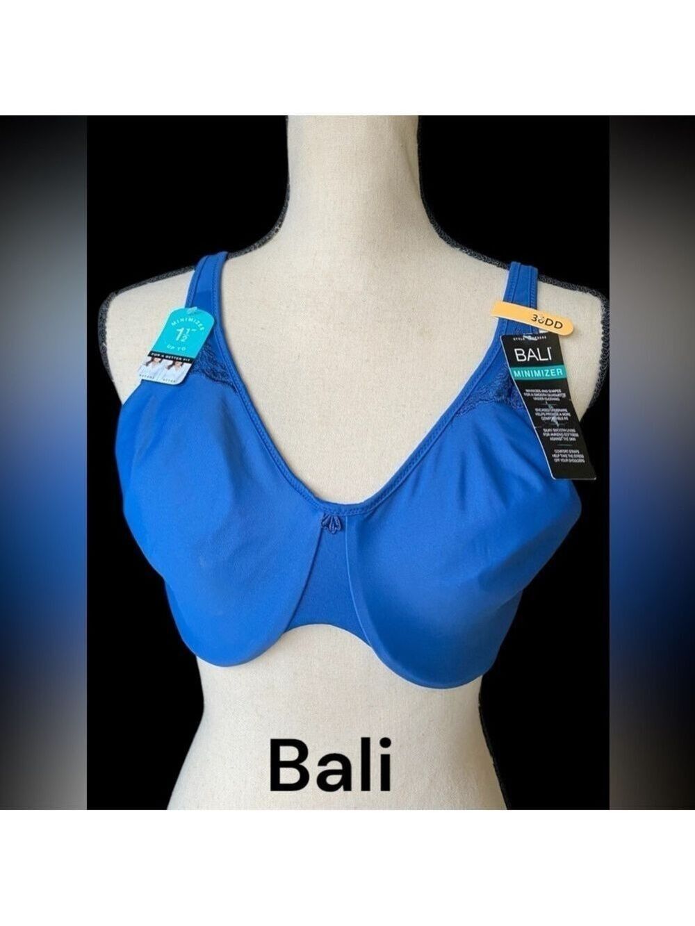 Bali-NWT 36DD minimizer underwire, smooth silhouette/comfort straps. Pretty blue